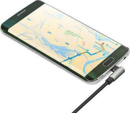 Lampa Winkel (90°) / Regulär USB 2.0 auf Micro-USB-Kabel Schwarz 2m (L3883.5) 1Stück