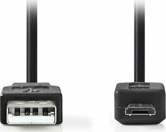 Nedis Regulär USB 2.0 auf Micro-USB-Kabel Schwarz 2m (CCGB60500BK20) 1Stück