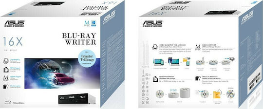 Asus BW-16D1HT Bulk Intern Unitate optică Înregistrare/Citire Blu-Ray / DVD/CD pentru Desktop Negru