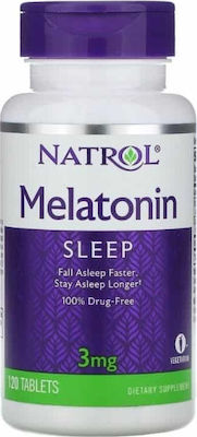 Natrol Melatonin 3mg Ergänzungsmittel für den Schlaf 120 Registerkarten