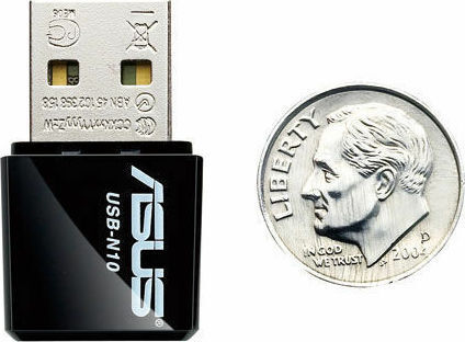 Asus USB-N10 Nano Network Adapter USB with Wireless Wi-Fi Connection 150Mbps