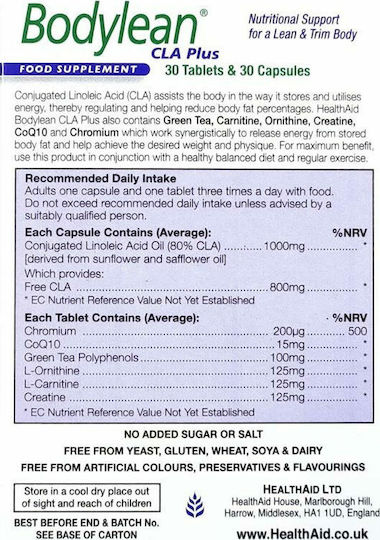 Bodylean CLA Plus 30 Ταμπλέτες