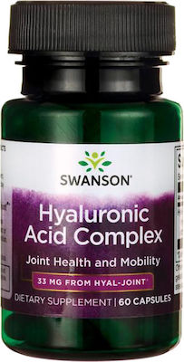 Swanson Hyaluronic Acid Complex 33mg Supplement for Joint Health 60 caps