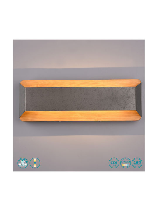 Trio Lighting Arino Modern Lamp Wall with Integrated LED and Warm White Light Gray 35x12cm