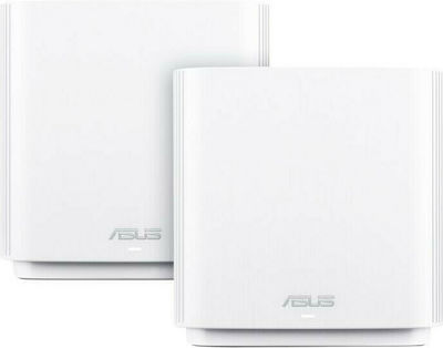 Asus ZenWiFi AX (XT8) White v2 WiFi-Mesh-Netzwerk Zugriffspunkt Wi-Fi 6 Tri Band (2.4 & 5 & 5GHz) in Doppelter Bausatz