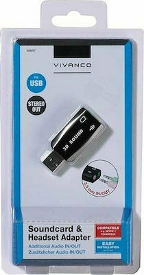 Vivanco IT-USBAUD Εξωτερική USB Κάρτα Ήχου 2.0