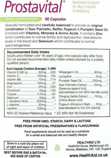 Health Aid Prostavital 90 капси
