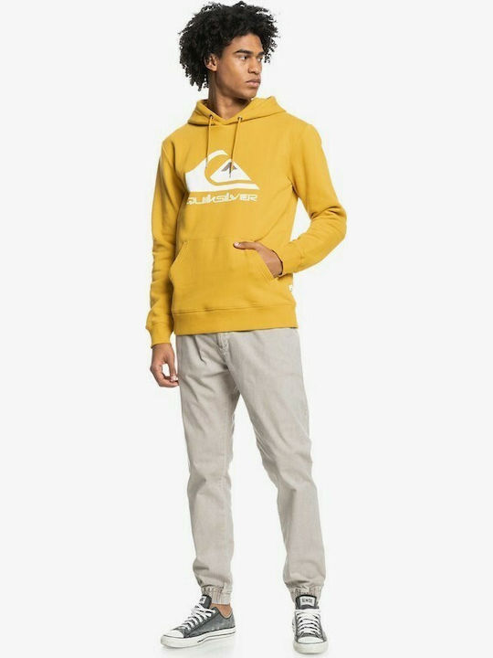 Big Logo Sweatshirt with Hood Yellow