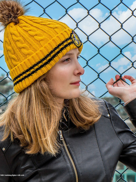 Harry Potter Hufflepuff Γυναικείος Pom Pom Beanie Σκούφος σε Κίτρινο χρώμα