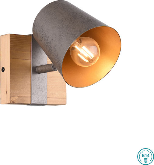 Trio Lighting Bell Einzel Spot mit Fassung E14 in Gray Farbe