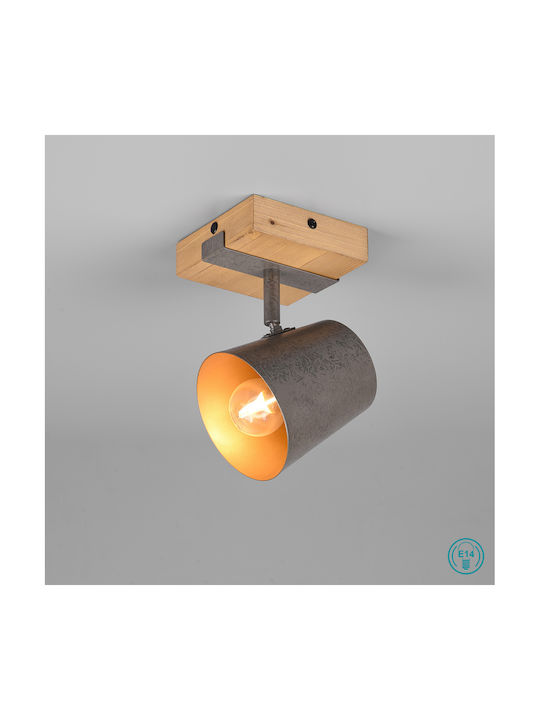 Trio Lighting Bell Μονό Σποτ με Ντουί E14 σε Γκρι Χρώμα