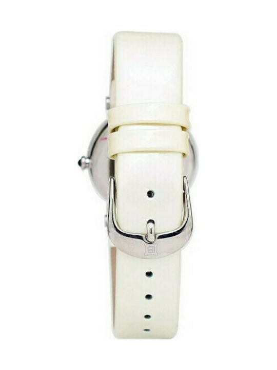 Laura Biagiotti Watch with White Leather Strap LB0012L-05