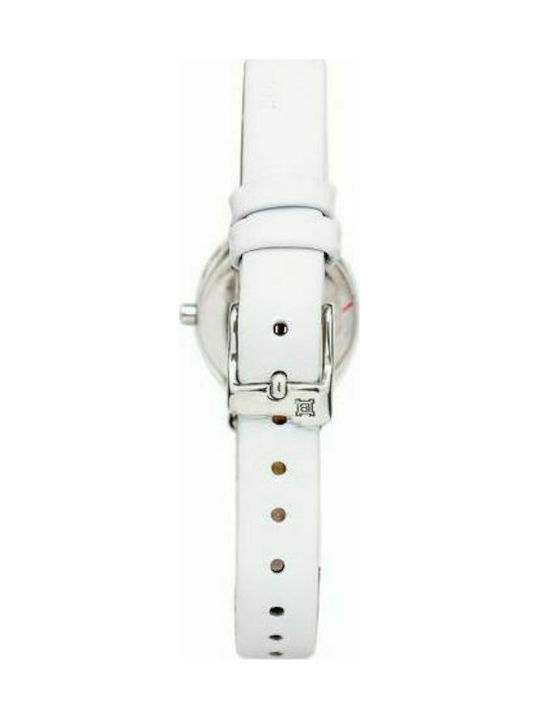 Laura Biagiotti Uhr mit Weiß Lederarmband LB0019L-02