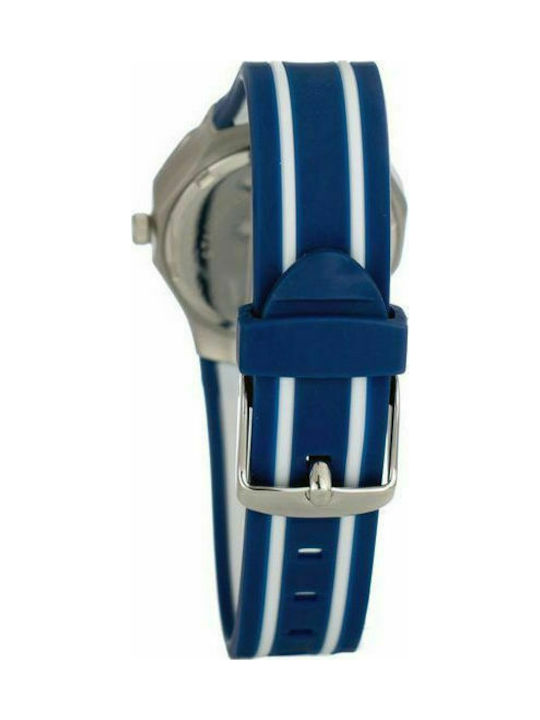 Justina Uhr mit Blau Kautschukarmband 11910AB