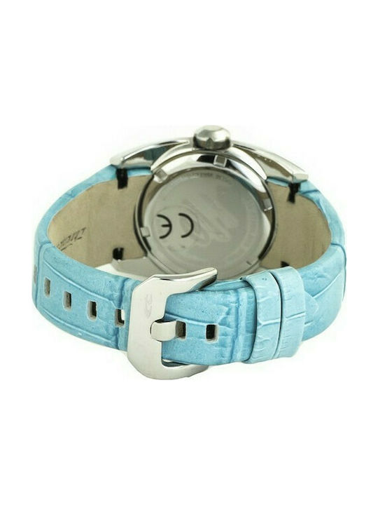 Chronotech Watch with Blue Leather Strap CT7704LS-01