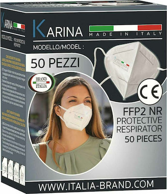 Brand Italia Karina L4 4ply NR Μάσκα Προστασίας FFP2 σε Γκρι χρώμα 10τμχ