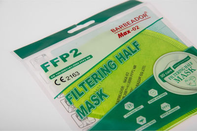 Max Barbeador Max-02 Filtering Half mask FFP2 Mască de protecție FFP2 Verde 20buc