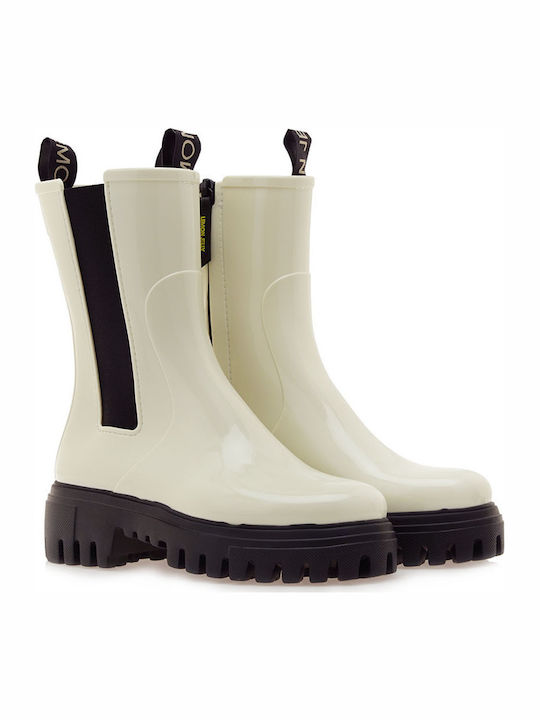 City 05 Leather Women's Ankle Boots White