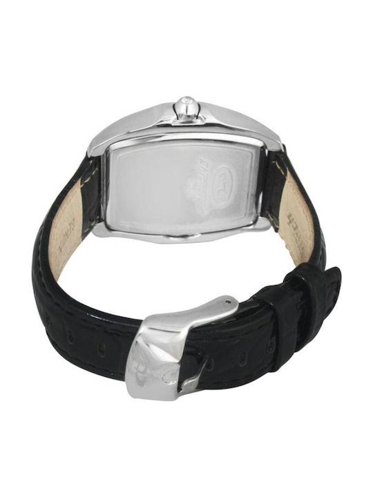 Chronotech Damen Uhr mit Schwarz Lederarmband