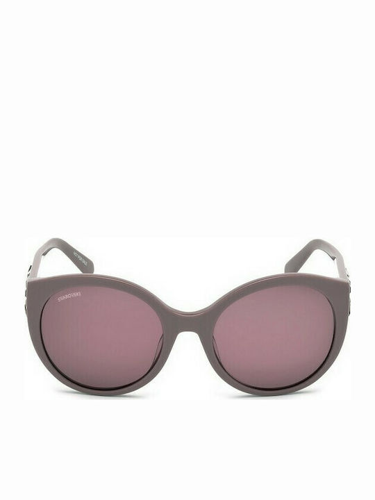 Swarovski Women's Sunglasses with Burgundy Plastic Frame and Pink Lens 3803858