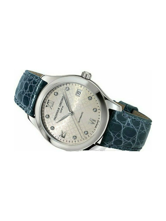 Frederique Constant Diamonds Watch Automatic with Blue Metal Bracelet