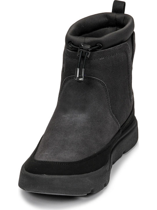 Ghete Dama Chelsea De Catifea Negre