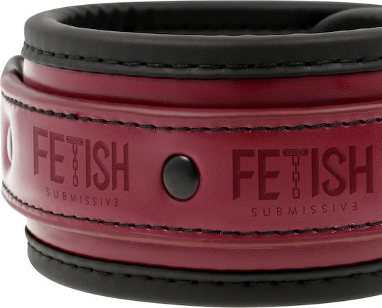 Fetish Submissive Dark Room Handcuffs Vegan Leather Handschellen in Rot Farbe
