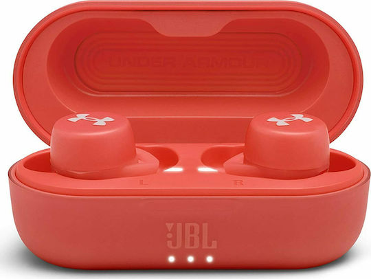 JBL UnderArmour Streak In-ear Bluetooth Handsfree Earphones with Sweat Resistance and Charging Case Red