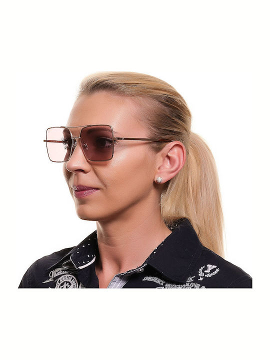 Web Women's Sunglasses with Rose Gold Metal Frame WE0210 28Y
