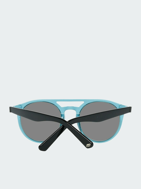 Web Men's Sunglasses with Turquoise Plastic Frame and Black Lens WE0123 87A