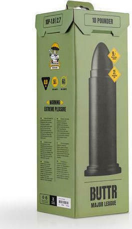Buttr 10 Pounder Anal Dildo XLarge Black 25.6cm