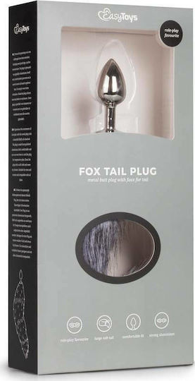 Easytoys Fox Tail Anal Plug Nr.5 Silver / Gray 7cm
