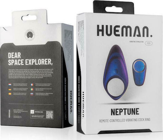 Boss Of Toys Hueman Neptune Vibrating Cock Ring & Remote Purple
