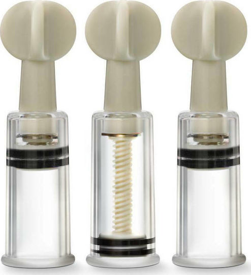 Temptasia Clit And Nipple Twist Suckers Αναρροφητής Θηλών Διάφανος 3τμχ