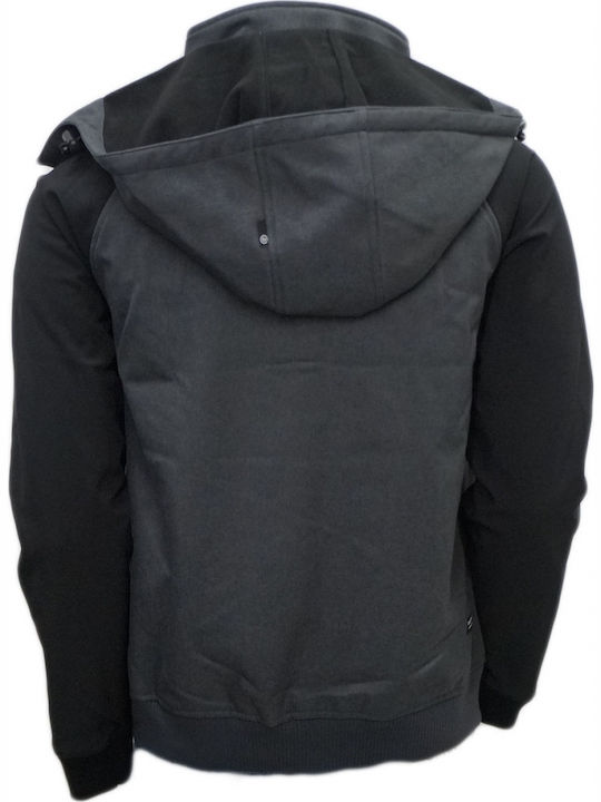 Χειμωνιάτικο Μπουφάν Softshell Αδιάβροχο και Αντιανεμικό Grey / Black