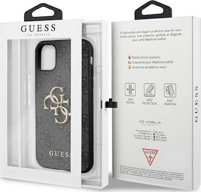 Guess 4G Metal Logo Umschlag Rückseite Synthetisch Gray (iPhone 12 / 12 Pro) GUHCP12M4GMGGR