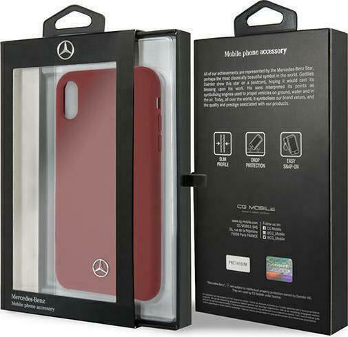Mercedes-Benz Hardcase Line Back Cover Σιλικόνης Κόκκινο (iPhone XR)