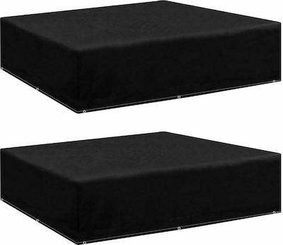 vidaXL Sofa Cover Black 200x200x70cm 2pcs