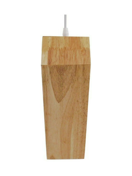 GloboStar Elise Triangle Pendant Light Beige with Socket E27 29x8x28cm
