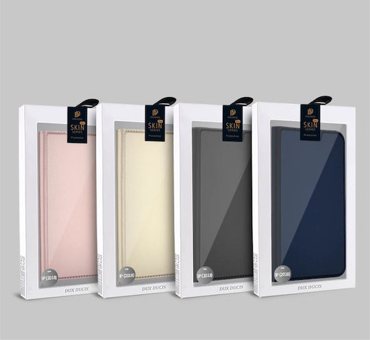 Dux Ducis Skin Pro Book Piele artificială Auriu (iPhone XR)