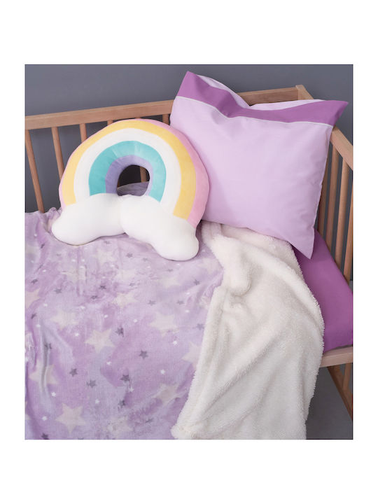 Palamaiki Pătură Pătuț Sky Girl Fleece Violet 110x140cm