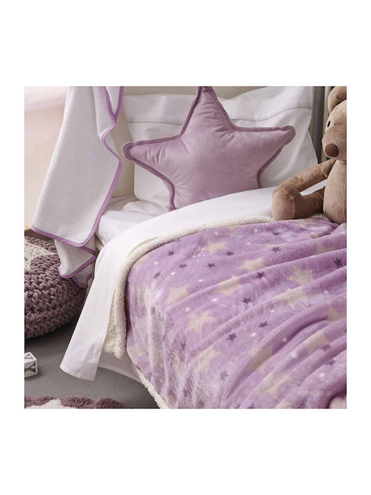 Palamaiki Pătură Pătuț Sky Girl Fleece Violet 110x140cm