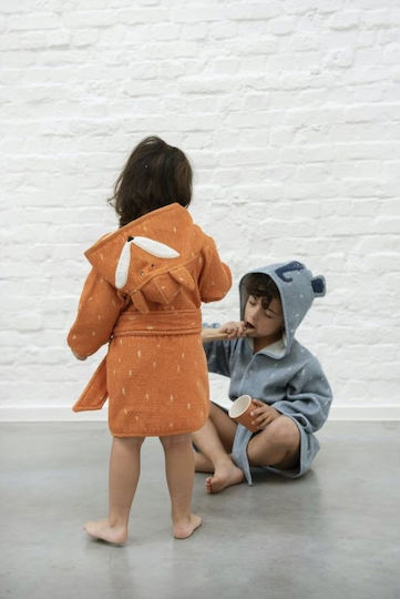 Trixie Kids Hooded Bathrobe Mrs. Elephant Blue 77115