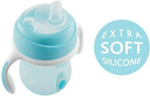 Chicco Transition Cup 4m+ Soft Silicone Glove Blue 200ml