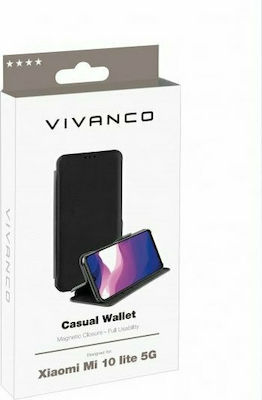 Vivanco Casual Synthetic Leather Book Black (Xiaomi Mi 10 Lite)