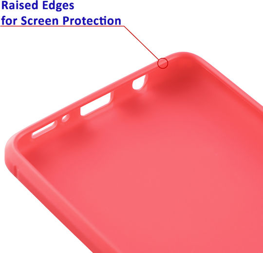 Volte-Tel Carbon Camera Protective Задна корица Силикон Червен (Redmi Note 8)