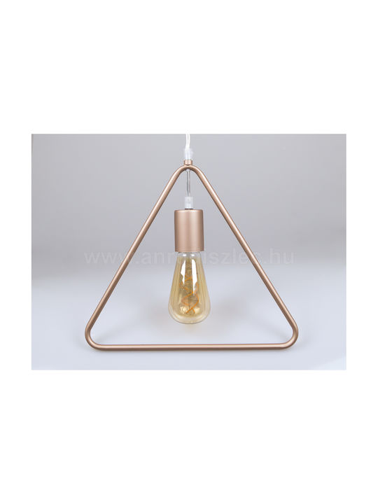 V-TAC Triangle Pendant Light Gold with Socket E27 32x32x135cm