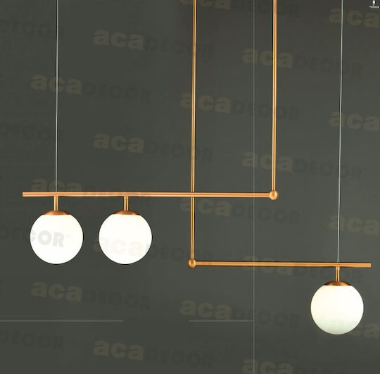 Aca Thetis Κρεμαστό Φωτιστικό Λευκό με Ντουί E27 70x15x76εκ.