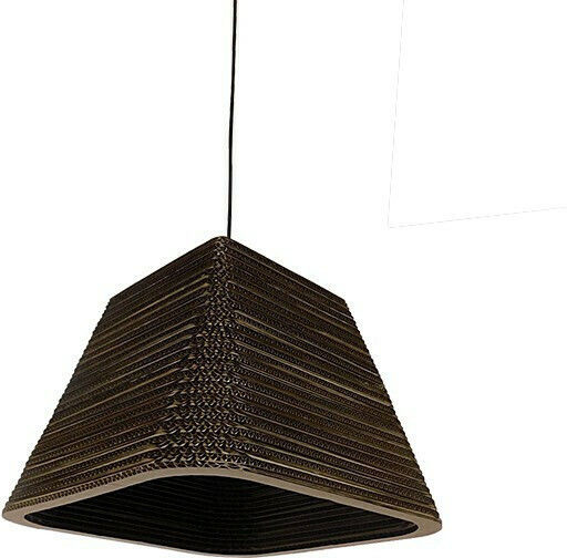 GloboStar Corfu Pendant Light Brown Bell with Socket E27 38x38x30cm