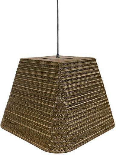 GloboStar Corfu Pendant Light Brown Bell with Socket E27 38x38x30cm